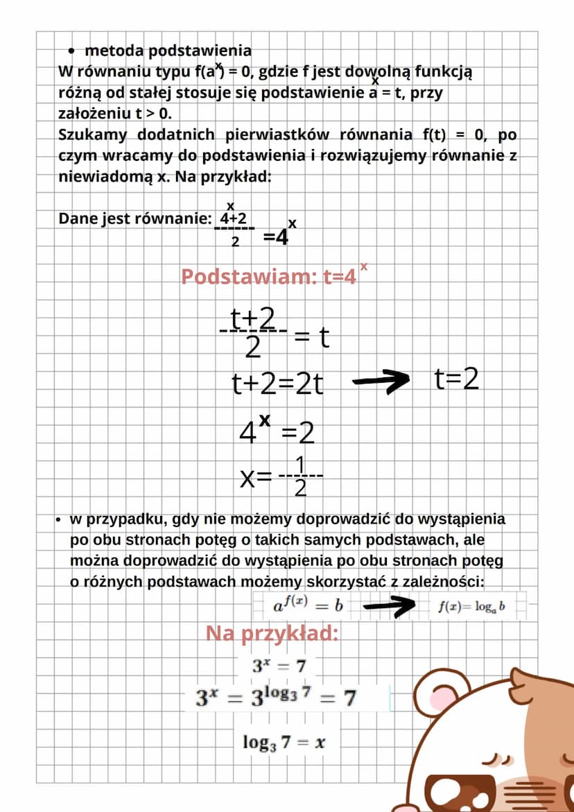 13
Równania wykładnicze
@Grabusia
źródło: www.mathedu.pl
Matematyka
1.Czym jest równanie wykładnicze?
Równaniem wykładniczym nazywamy równan