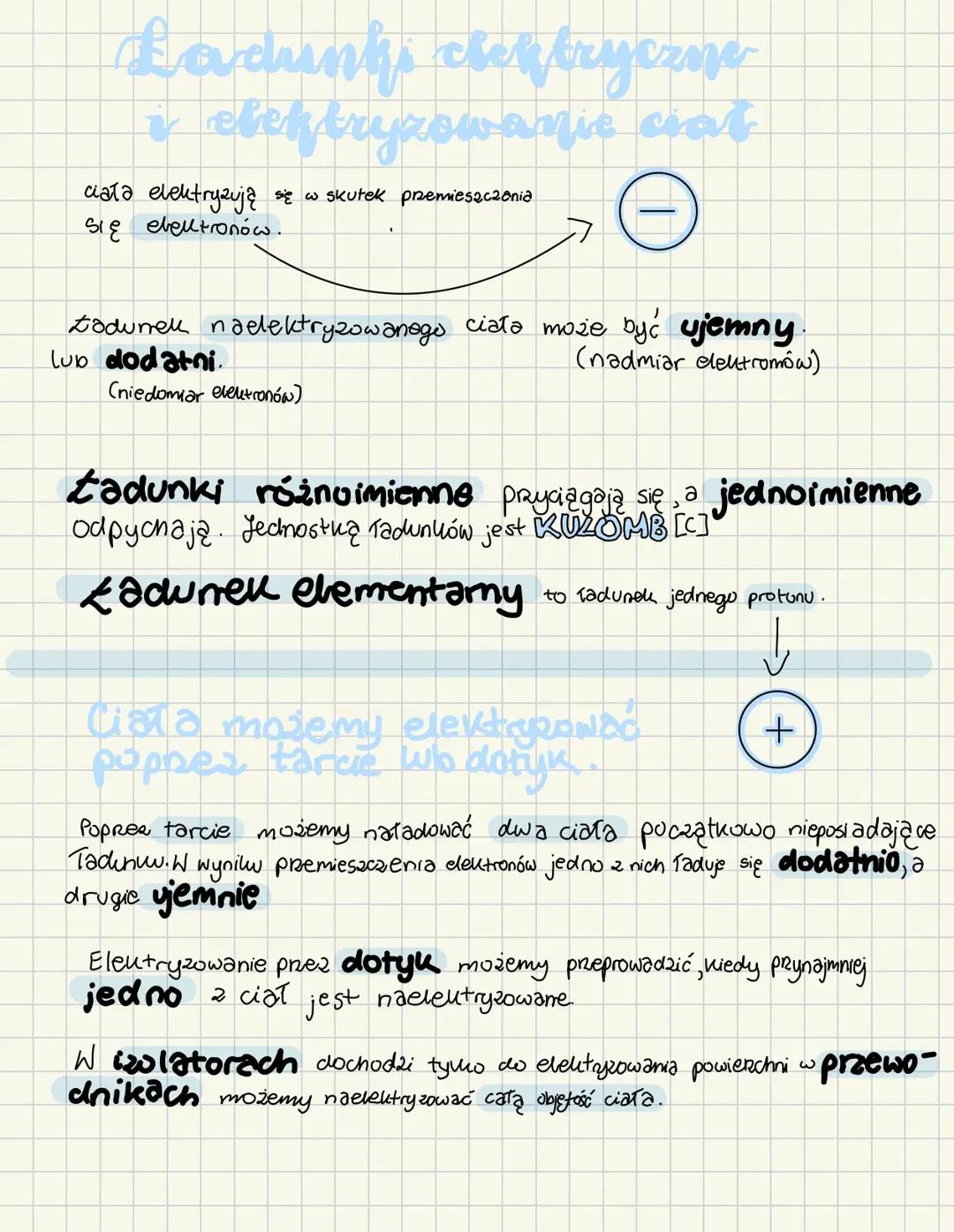 Ładunki Elektryczne i Proces Elektryzowania Ciał