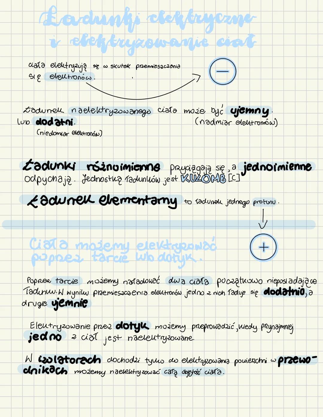Ładunki clektryczn
i elektryzowanie ciał
ciała elektryzują się w skutek przemieszczenia
się elektronów.
e
todunek naelektryzowanego ciała mo
