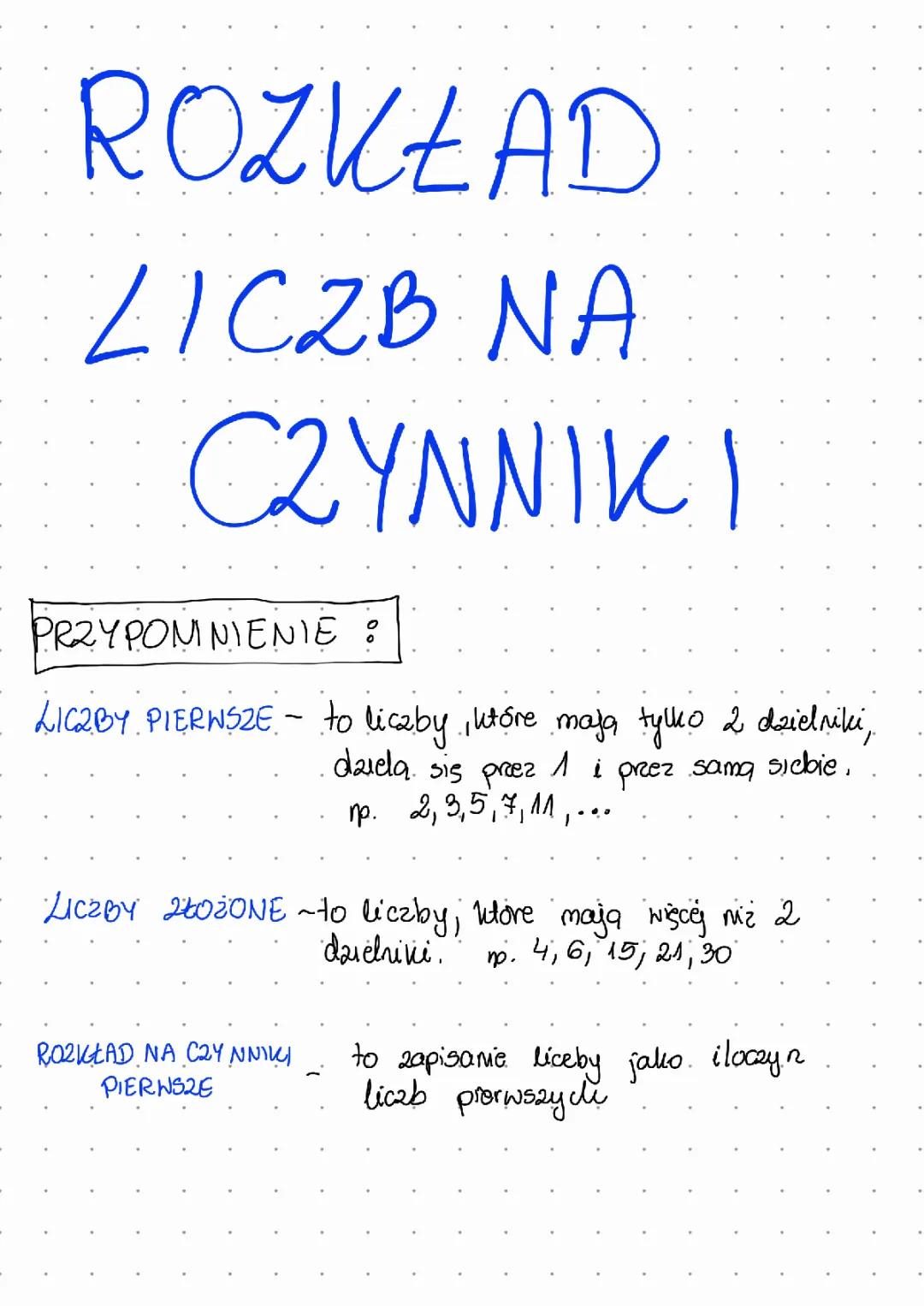 Rozkład liczby na czynniki pierwsze - kalkulator, zadania, przykłady, algorytm (klasa 1, klasa 5, Python, C++)