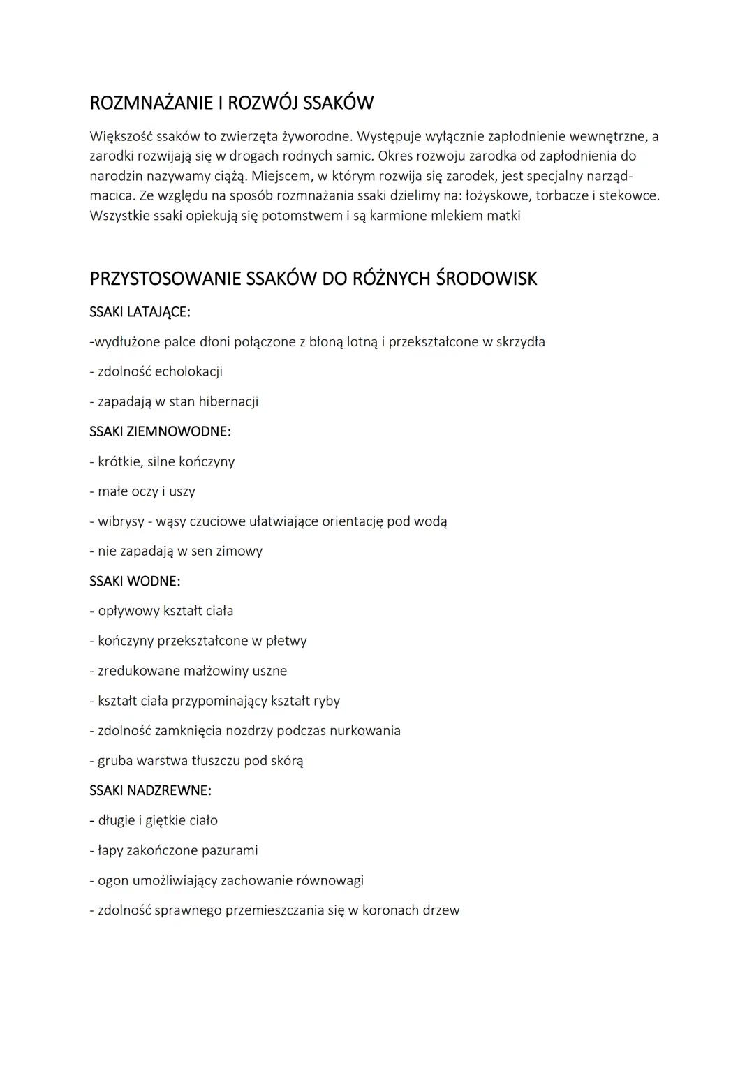 SSAKI
ŚRODOWISKO ŻYCIA
Ssaki są zwierzętami stałocieplnymi, żyjące na całej Ziemi we wszystkich środowiskach.
BUDOWA
-oko-narząd wzroku, zao