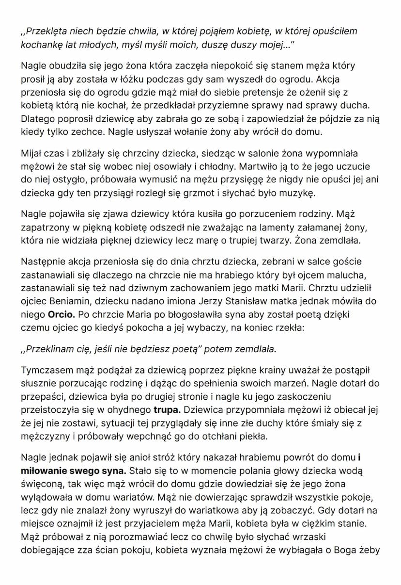 NIE-BOSKA KOMEDIA
Autorem dramatu jest Zygmunt Krasiński został on napisany w 1833r. gdy autor
miał 21 lat. Utwór wydano po raz pierwszy w 1