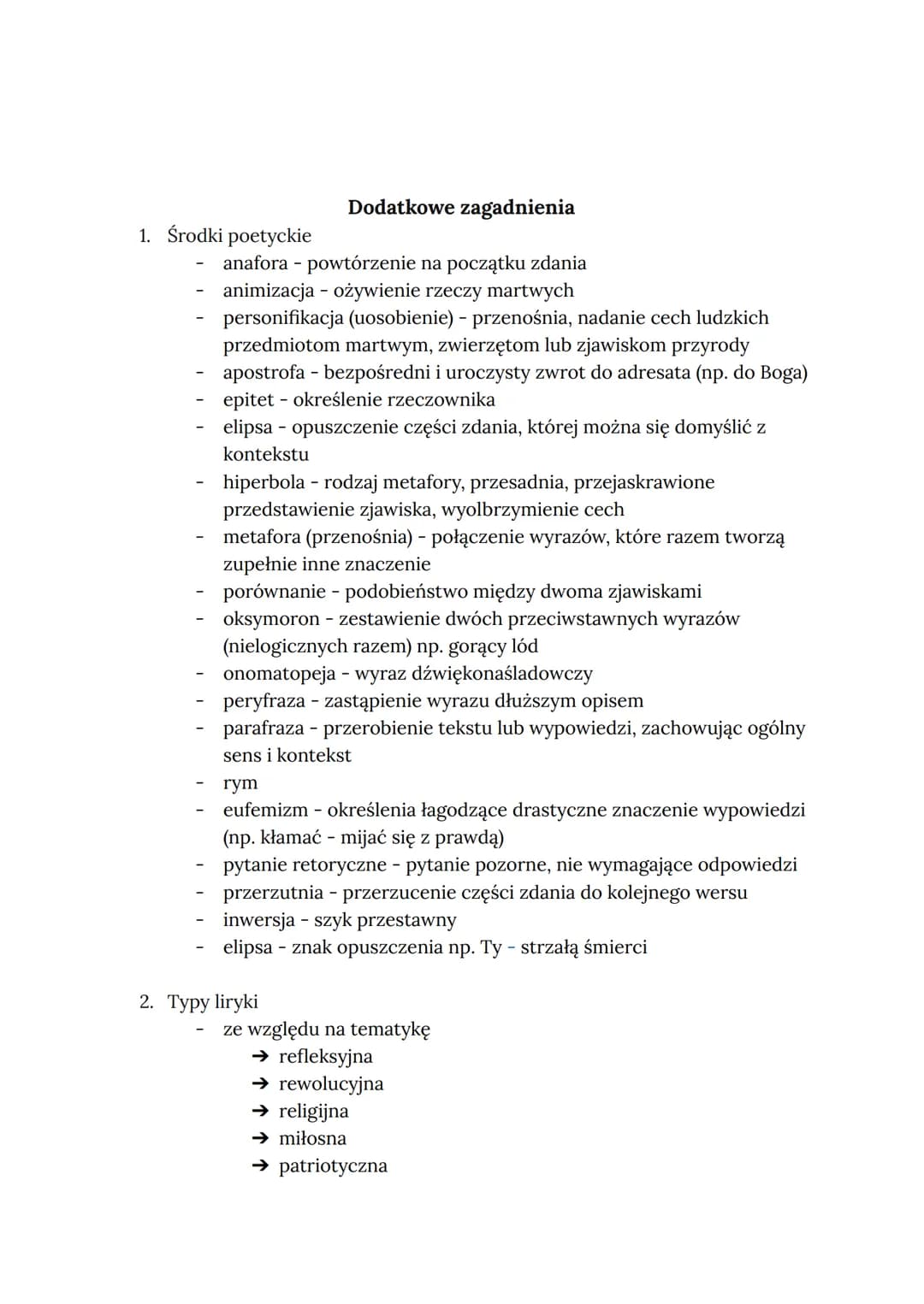 Wiedza z oświecenia
1. Periodyzacja, daty trwania epoki i jej podział
Polska:
początek: I połowa XVIII w. (ok. 1740)
koniec: I połowa XIX w.