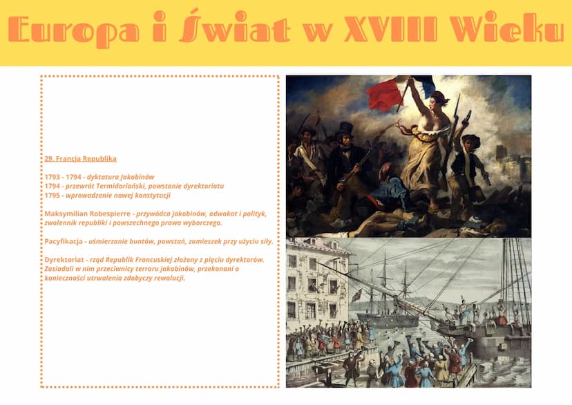 Europa i Świat w XVIII Wieku
23. Postęp techniczny i przemiany gospodarcze w XVIII stuleciu:
1763 - skonstruowanie maszyny parowej Watta,
17