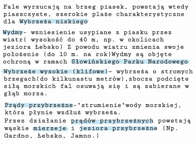 Krajobraz nadmorski Wybrzeża Słowińskiego
Geografia
Pas pobrzeży- znajduje się w północnej
części Polski, wzdłuż Morza Bałtyckiego. W
jego ś