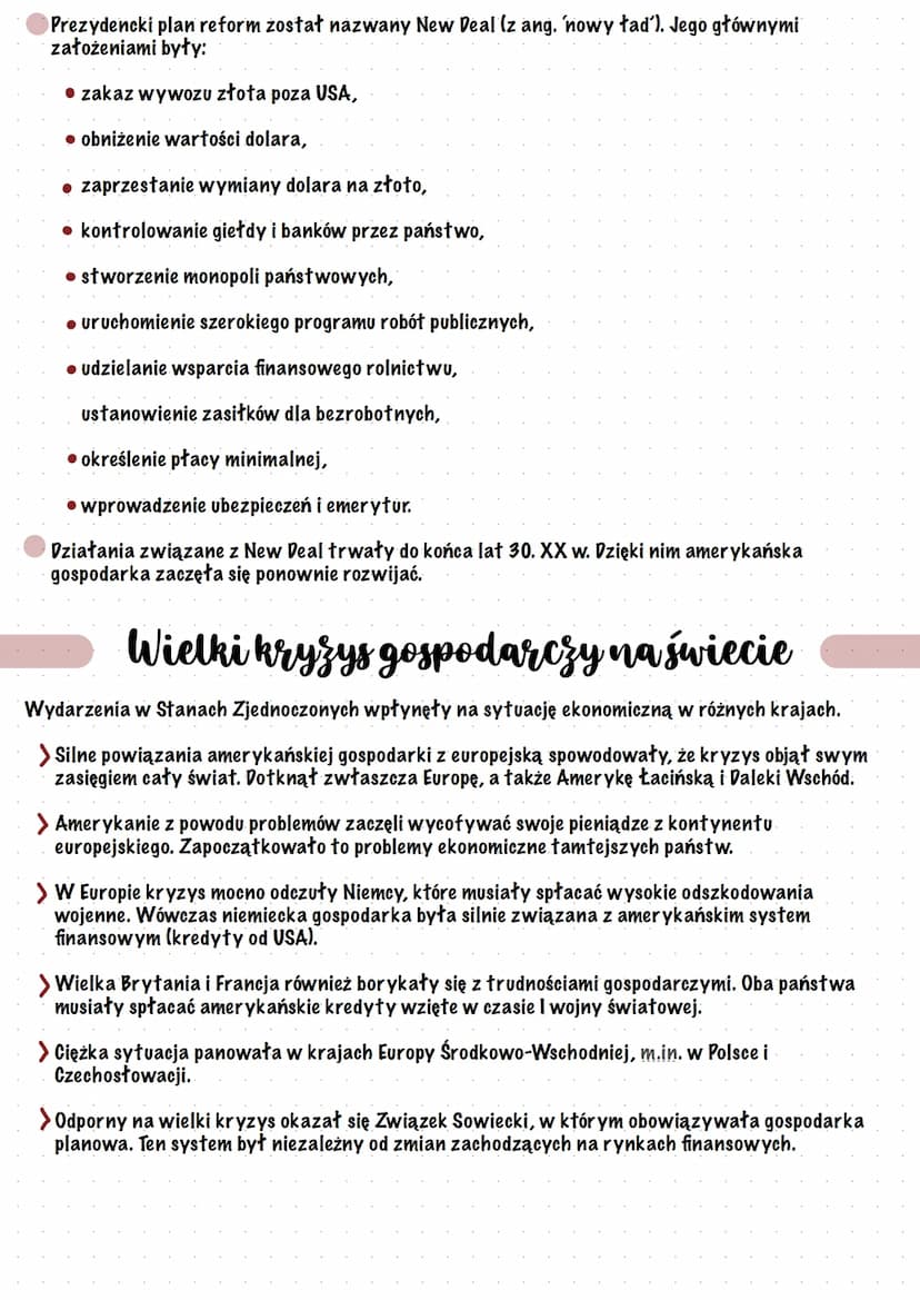 Wielki kryzys
gospodarczy
Przyczyny wielkiego kryžysu gospodarczego
Przyczyny wielkiego kryzysu gospodarczego:
● spekulacje na giełdach - ku
