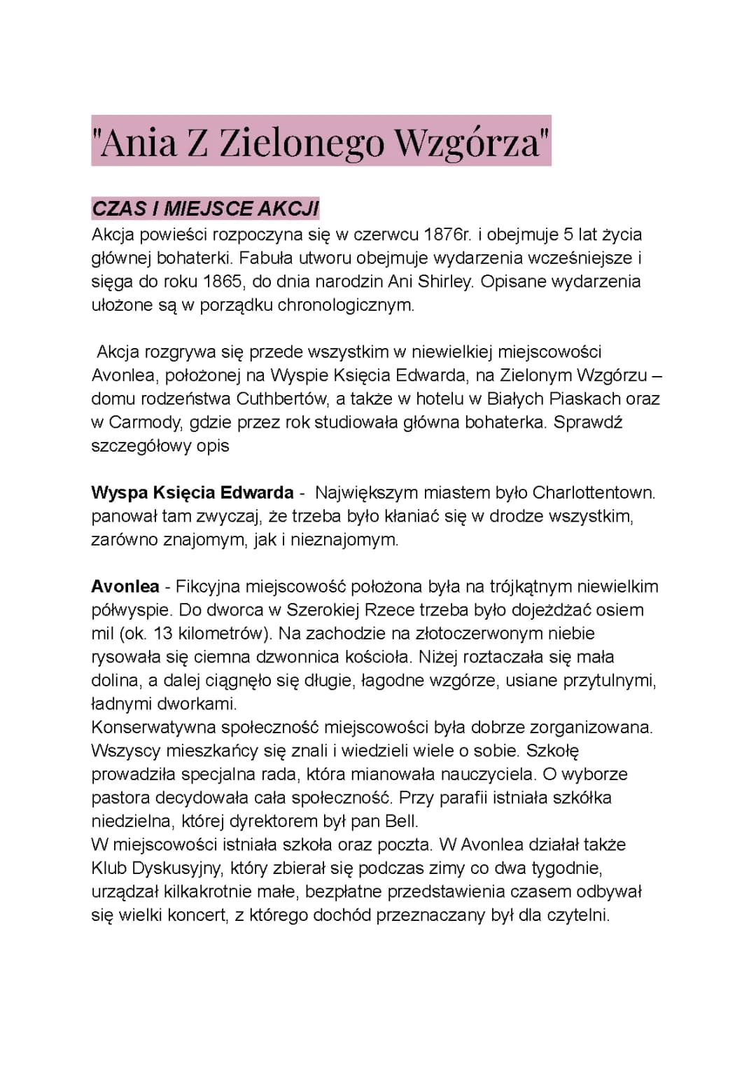 Ania z Zielonego Wzgórza
