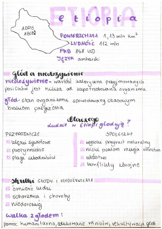 Know Etiopia- problemy głodu i niedożywienia | geografia klasa 8 thumbnail