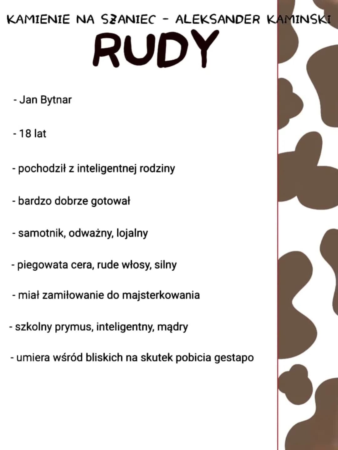 KAMIENIE NA SZANIEC - ALEKSANDER KAMINSKI
ALEK
- pochodzi z Żaliborza
- Maciej Aleksy Dawidowski
- wysoki, jasnowłosy 19-latek
- bardzo szan