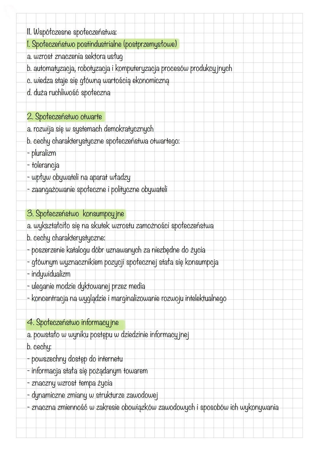 WSPÓŁCZESNE SPOŁECZEŃSTWO
1. Historyczny rozwój społeczeństw:
1. Społeczeństwo pierwotne
a. cechy społeczeństw pierwotnych
- wędrowny tryb ż