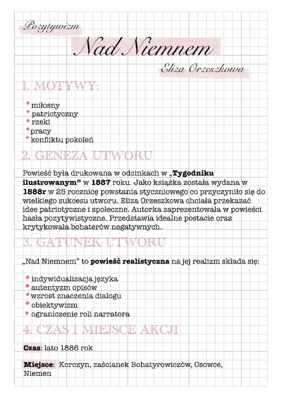 Nad Niemnem - streszczenie, opracowanie i charakterystyka bohaterów