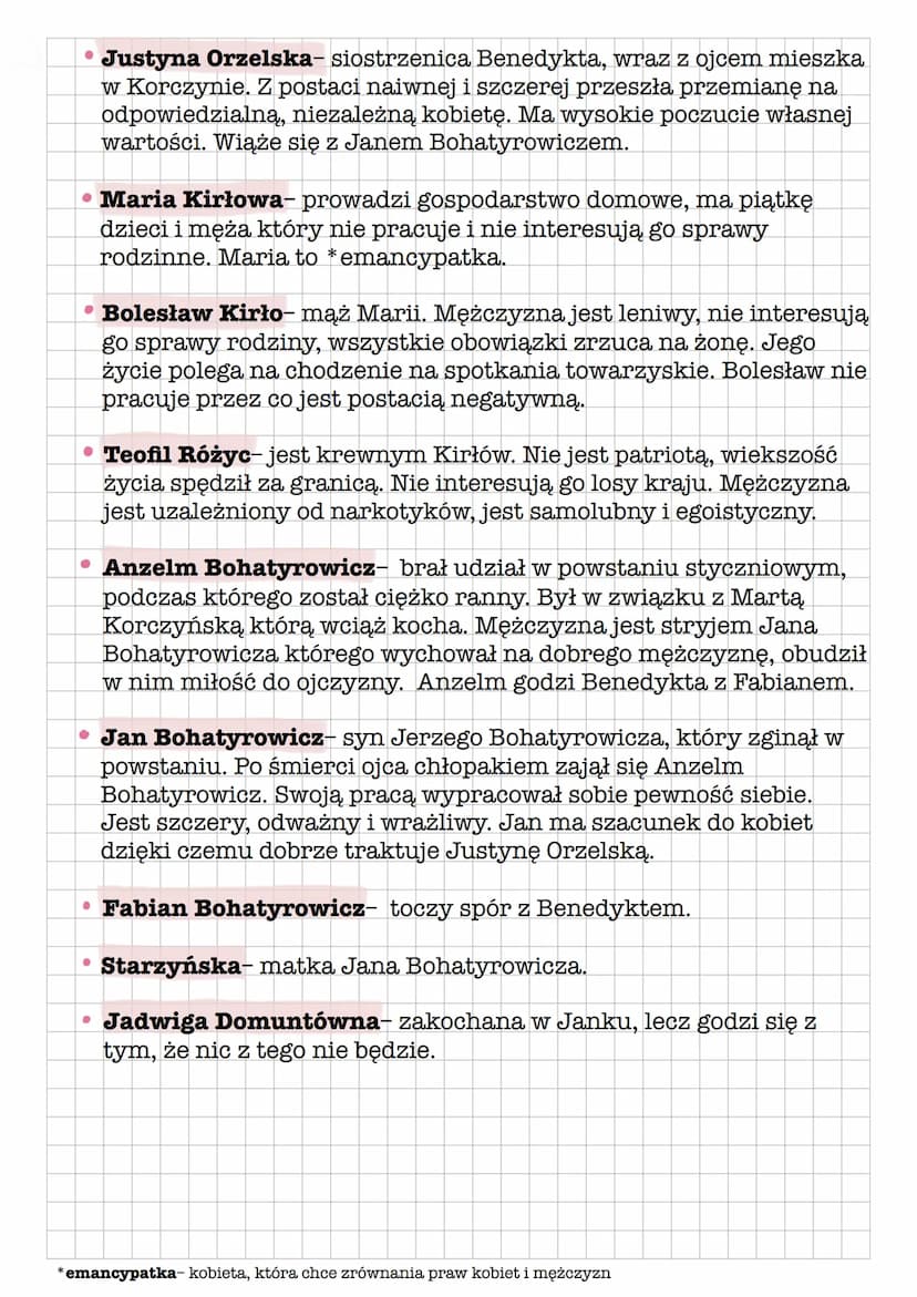 Pozytywizm
1. MOTYWY:
● miłosny
patriotyczny
●
●
Nad Niemnem
●
rzeki
pracy
konfliktu pokoleń
Eliza Orzeszkowa
2. GENEZA UTWORU
Powieść była 