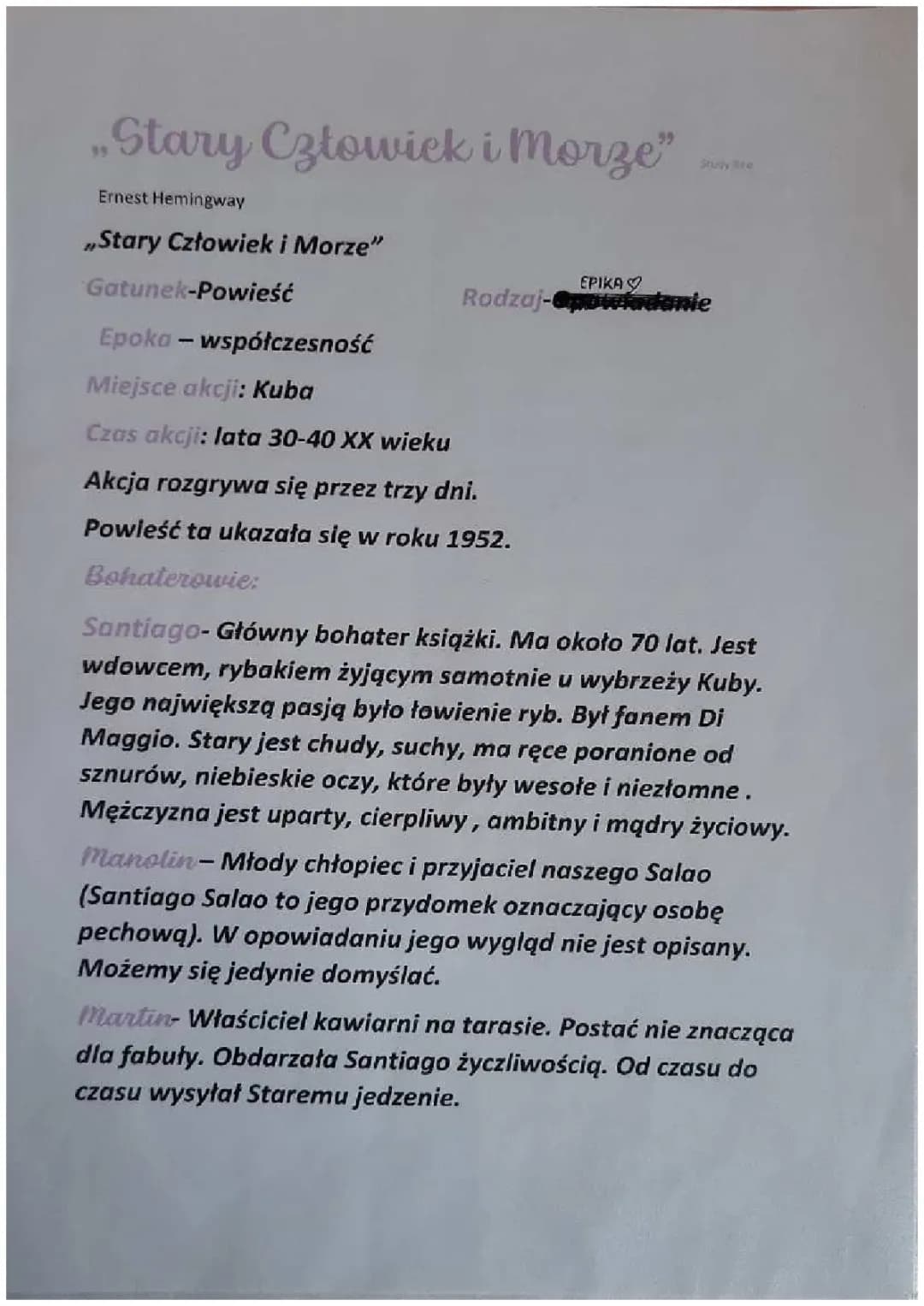 Stary człowiek i morze