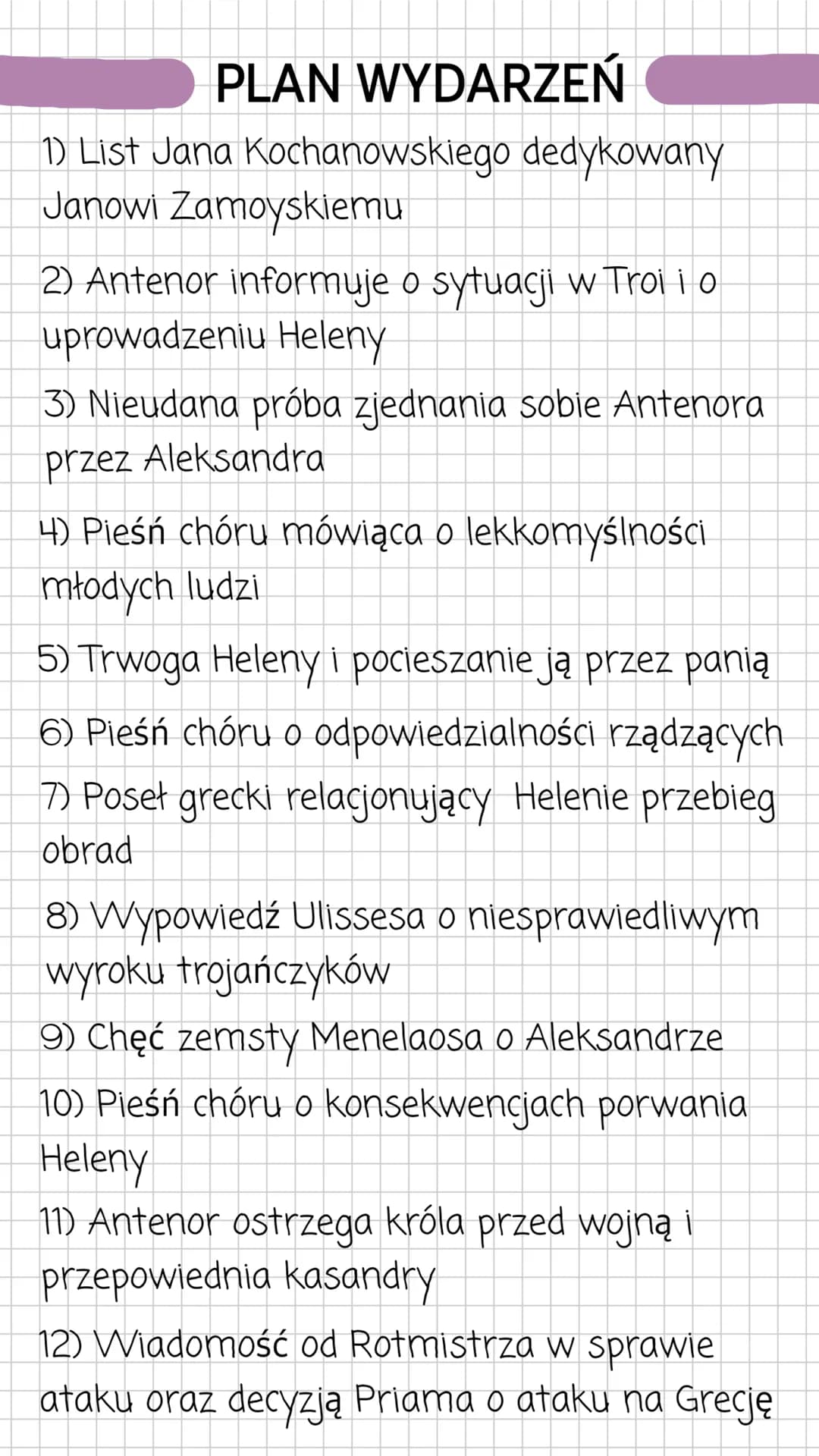 ODPRAWA POSŁÓW GRECKICH
Q
JĘZYK POLSKI
CZAS AKCJI
akcja utworu nawiązuję do jednego z epizodów
wojny trojańskiej. Jest to czas, gdzie do Tro