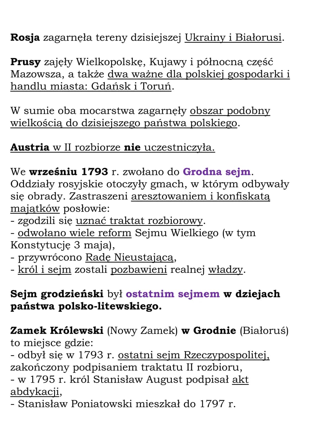 Wojna w obronie konstytucji
i II rozbiór Rzeczypospolitej
Wojna polsko-rosyjska w 1792 roku
Rosja i inni zaborcy nie chcieli, żeby Rzeczposp