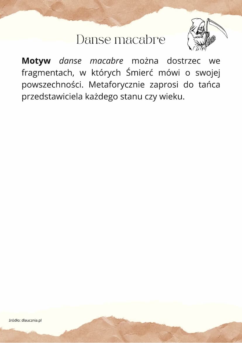 Rozmowa mistrza
Polikarpa ze Śmiercin
за
Rozmowa mistrza Polikarpa ze Śmiercią to przykład
średniowiecznej literatury świeckiej.
Dialog pomi
