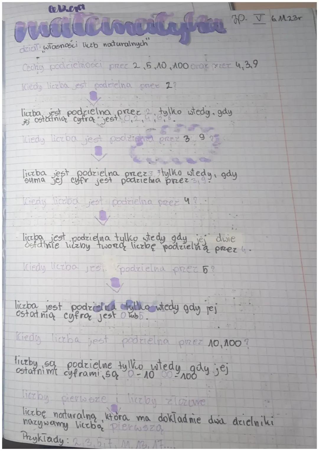 •°Własności liczb naturalnych°•