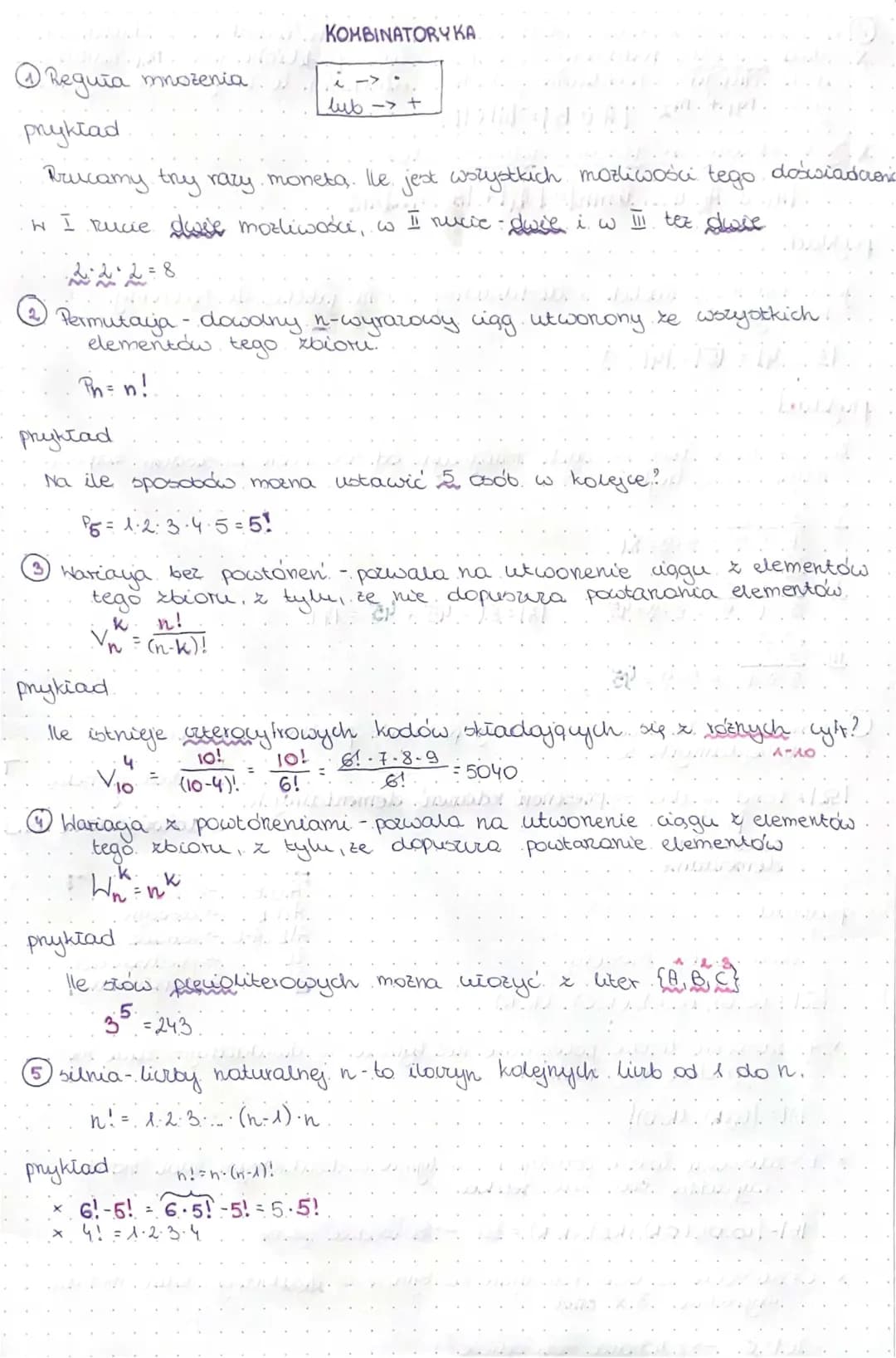 Kombinatoryka - MATeMAtyka 4 Nowa Era: Sprawdzian i Zadania Maturalne