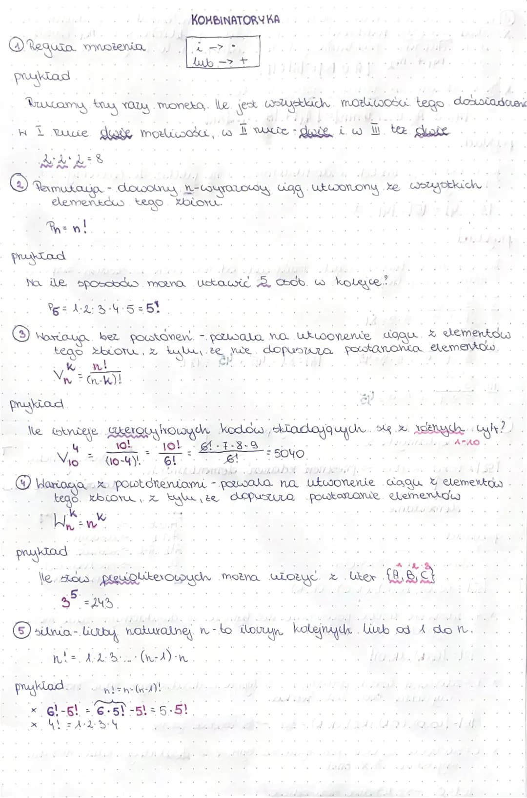 ) Requia mnozenia
przykład
Rrucamy try razy moneta. Hle jest wszystkich możiwości tego doświadczenic
W I rucie dwce mozliwośce, wo II nucie 