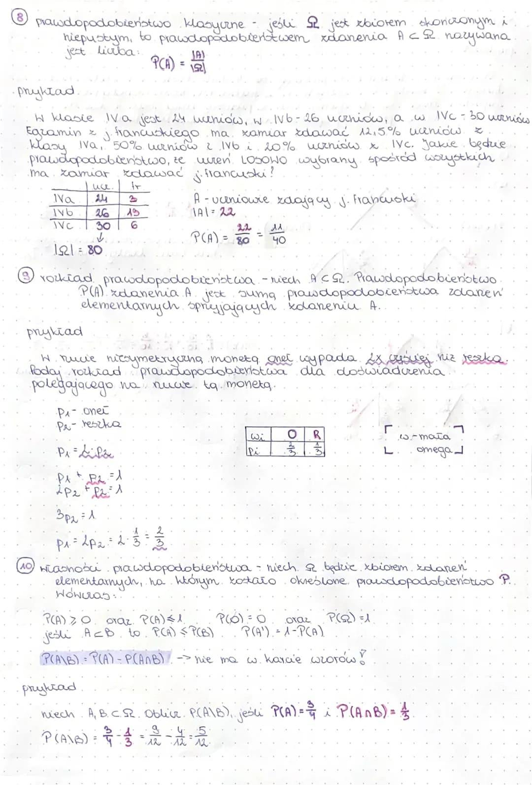 ) Requia mnozenia
przykład
Rrucamy try razy moneta. Hle jest wszystkich możiwości tego doświadczenic
W I rucie dwce mozliwośce, wo II nucie 