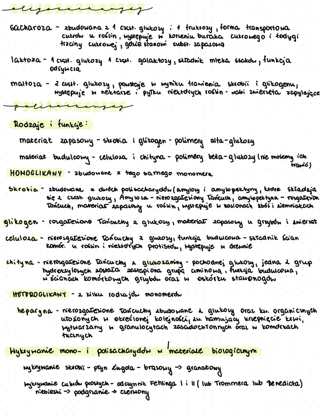 SACHARYDY
Sacharydy (weglowodany, cukry), składają się z wegia, wodoru i Henu
Rodzaje sacharydów
monosacharydy
(jednocukry, Cukry prostej
od