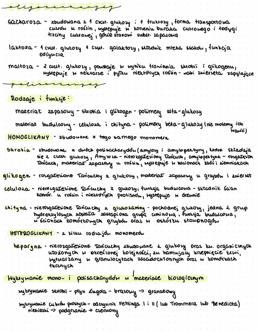 SACHARYDY
Sacharydy (weglowodany, cukry), składają się z wegia, wodoru i Henu
Rodzaje sacharydów
monosacharydy
(jednocukry, Cukry prostej
od