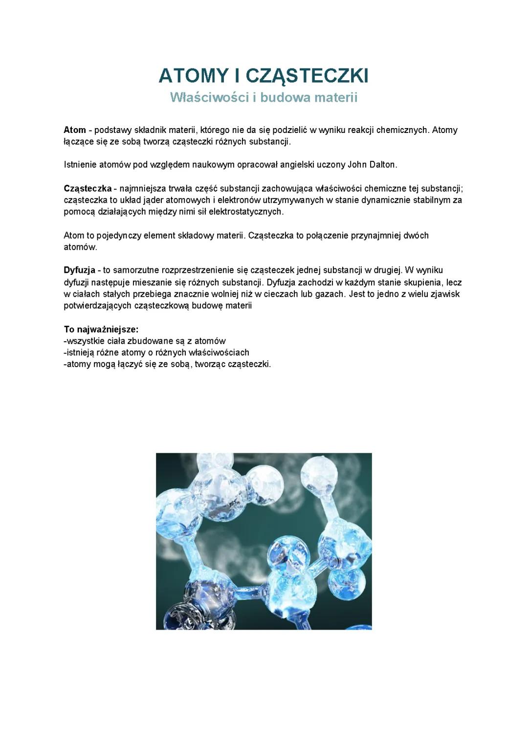 Atomy i Cząsteczki