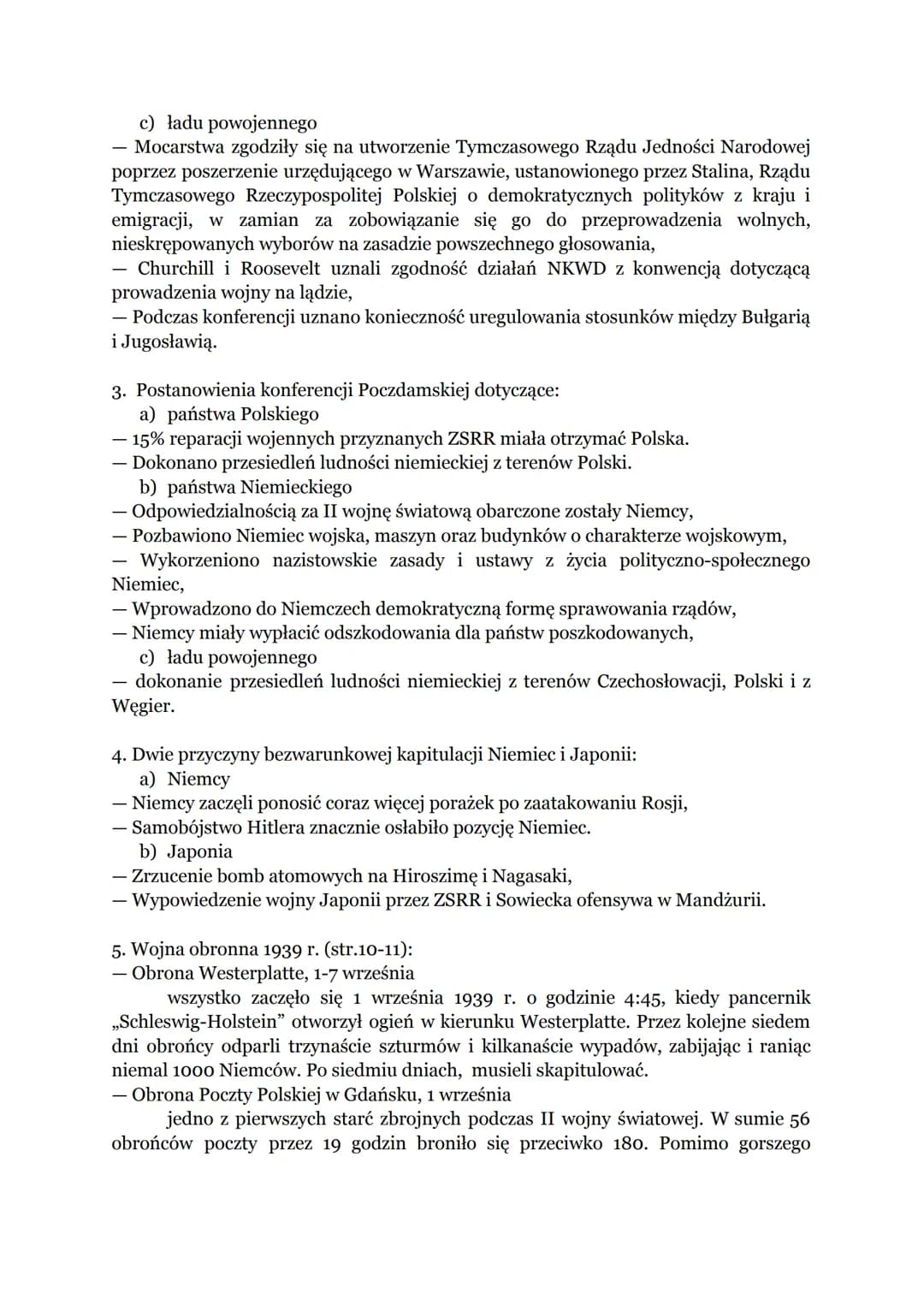 POWTÓRZENIE WIADOMOŚCI Z DZIAŁU “II WOJNA ŚWIATOWA"
1. Postanowienia konferencji Teherańskiej dotyczące:
a) państwa Polskiego
Ustalono nową 