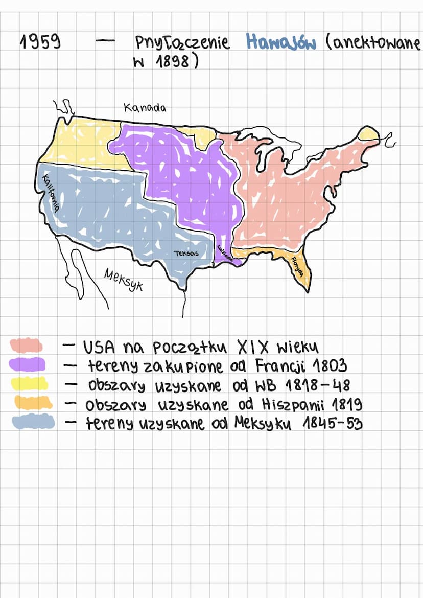 Panstwo i Społeczeństwo USA:
liczba stanow
13 →→ 23 →34
(1821)
(1860)
-
STANY ZJEDNOCZONE
W XIX WIEKU
-
Państwo federacyjne - duża
autonomia