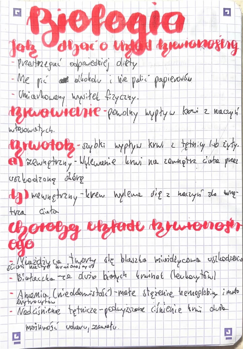 # Biologia
Skład krwi. Krew jest  Hęską ręczną płyny
ok. 46% krwi to elementy morfotyczne:
- erytrocyty.
- leukocyty.
- płytki krwi.
Pozosta