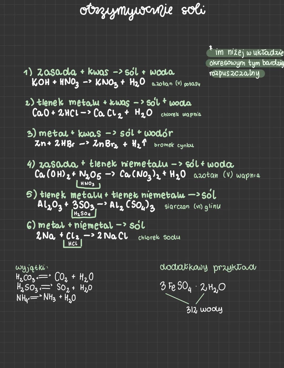 kwas
HCL
H₂, S
HI
HF
HBr
H₂, CO3
H₂ Si 03
HCLO
HCLO2
HCLO3
HCLO
H3 PO3
H₂PO4
HPO 3
H₂ P₂0₁
HNO₂
HNO3
H₂, SO3
H₂, Sou
sole
m
MemRn-wzór ogóln