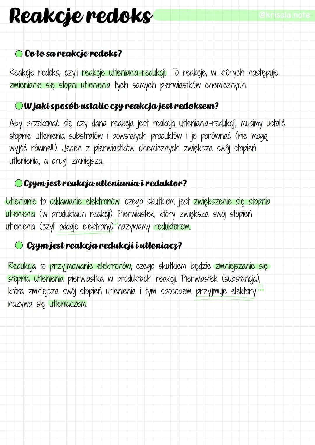 Reakcje redoks: Przykłady, Zadania i Jak Rozwiązywać