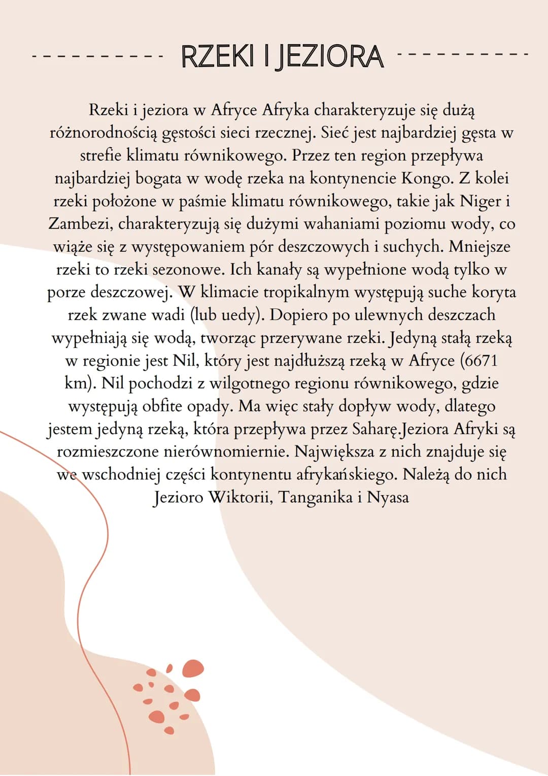 
<h2 id="uksztatowaniepowierzchniafryki">Ukształtowanie powierzchni Afryki</h2>
<p>Afryka to teren wyżynny, z wyżynami zajmującymi 75% jej p