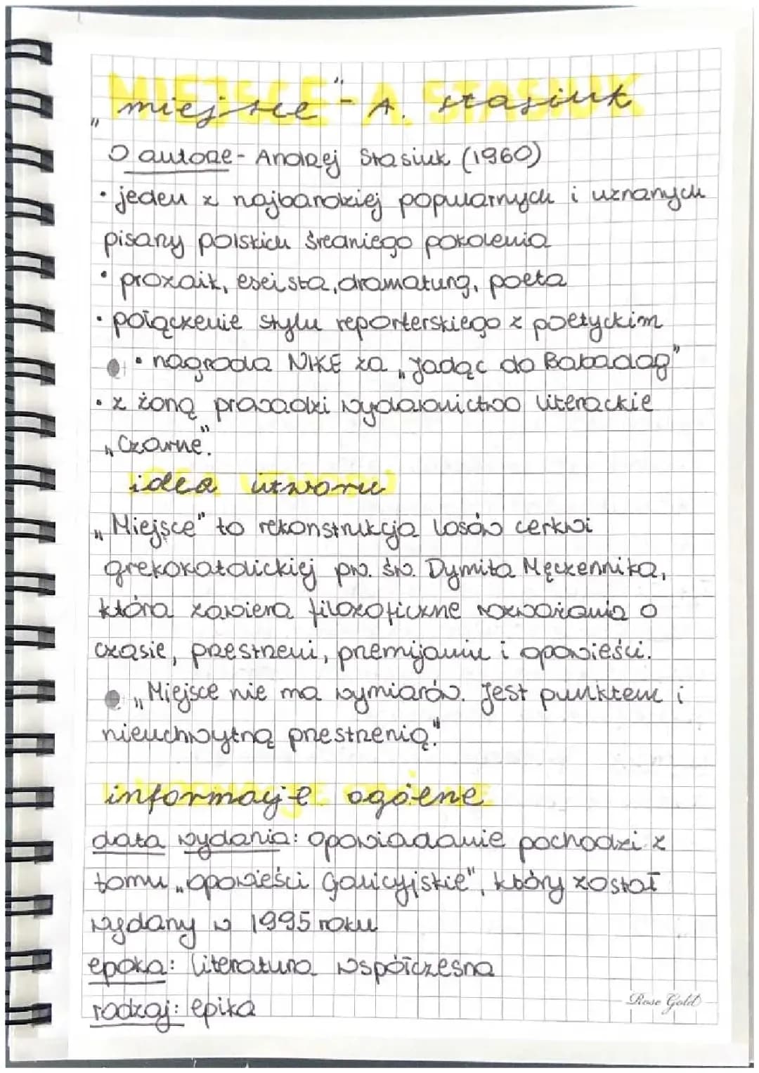 „Miejsce” Andrzej Stasiuk