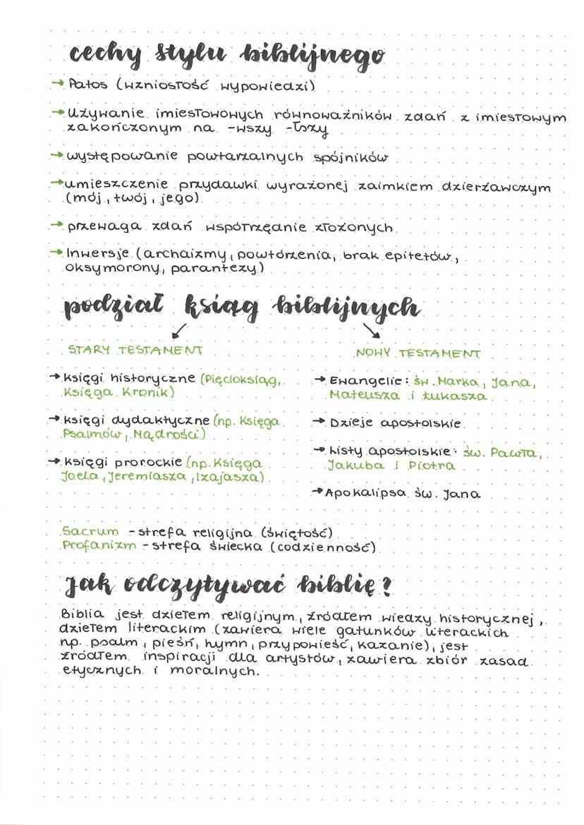 Biblia
biblia -pochodzi od języka greckiego. Biblos znaczy papirus,
biblion-zwój papirusu →1.mn: biblia - księgi
testament - Stare i nowe pr