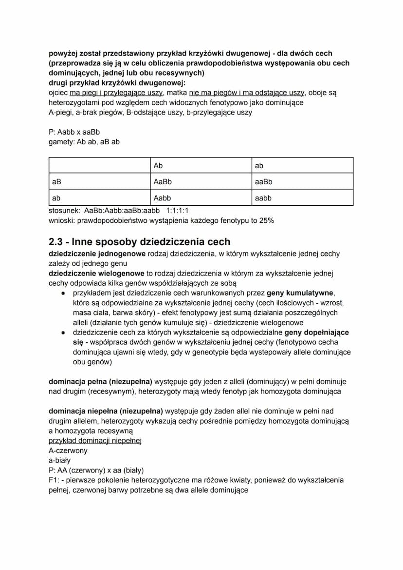 1.1 - Gen a genom. Budowa i rola kwasów nukleinowych
gen to fragment DNA, który zawiera podstawowe informacje dotyczące budowy białka lub
cz