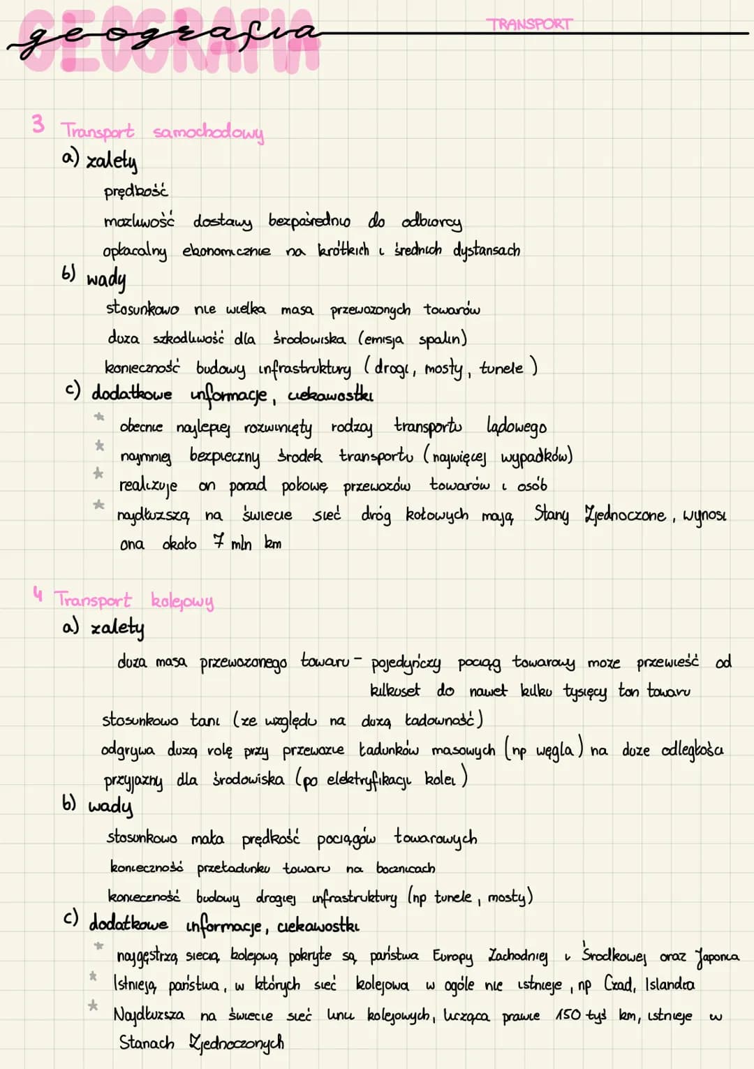 geografia
1 Podział transportu ze względu na i
a) bryterum przedmiotowe
transport osób
transport towarów
transport energ
6) środowisko W
*
*