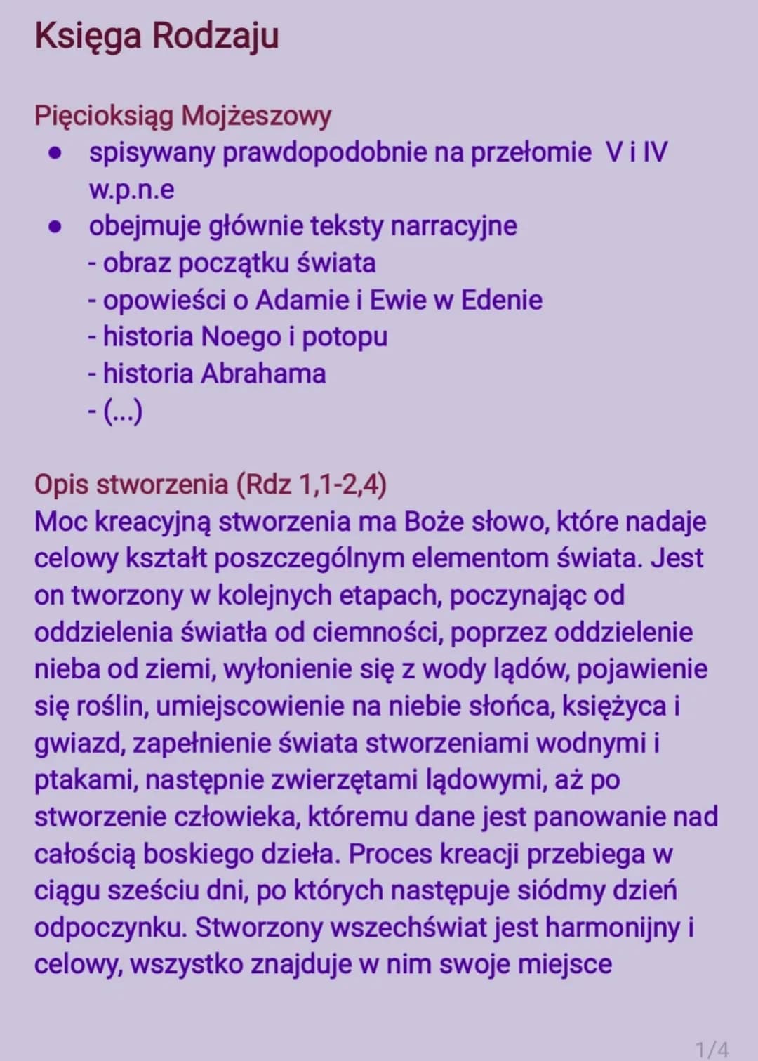 Księga Rodzaju
Pięcioksiąg Mojżeszowy
• spisywany prawdopodobnie na przełomie VIIV
w.p.n.e
• obejmuje głównie teksty narracyjne
- obraz pocz