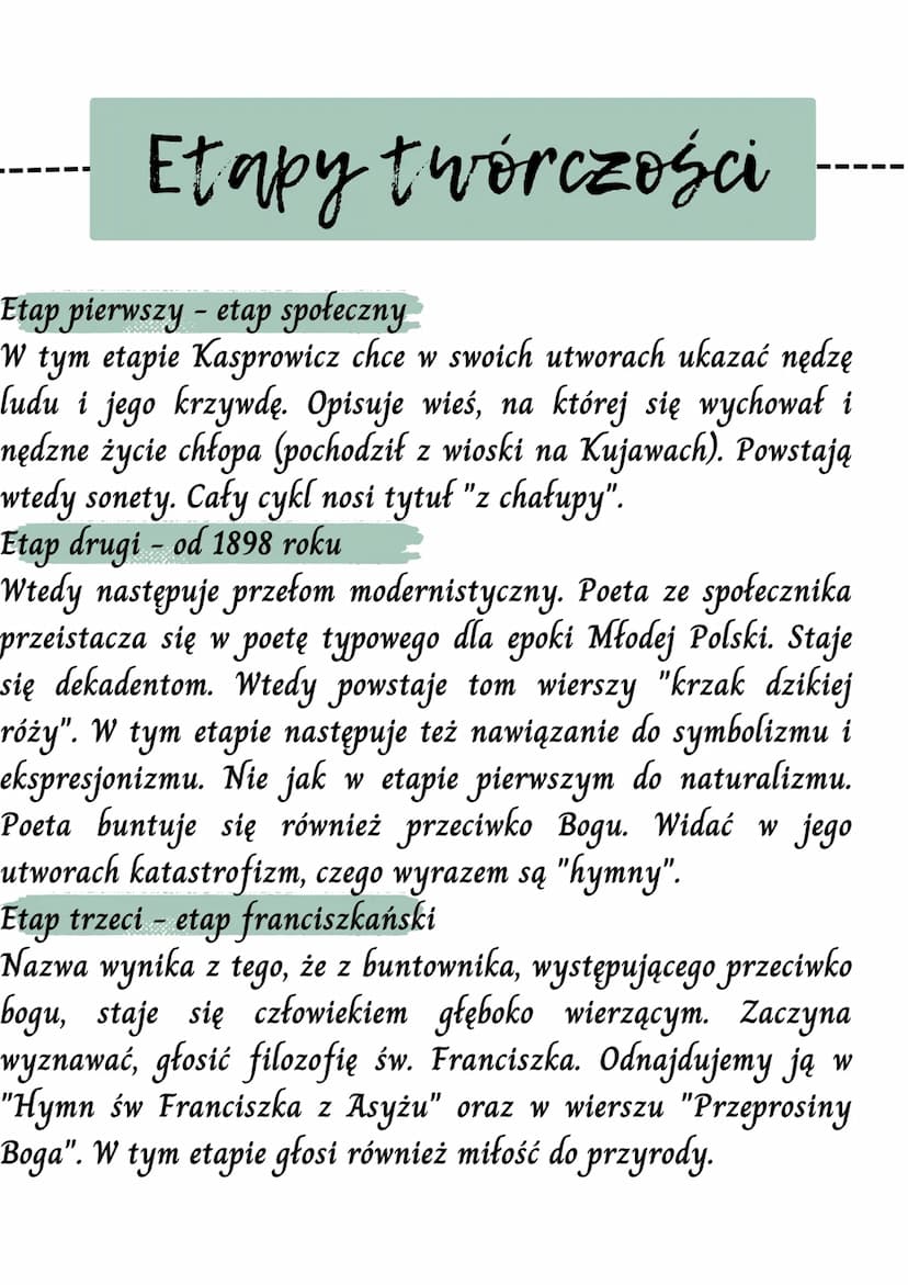 W'
А
shezstan fhdbff
попроливател
rznej deb x
Twórczość Jana Biografia
Pochodził z ubogiej rodziny chłopskiej. Jego
ojciec był analfabetą. M