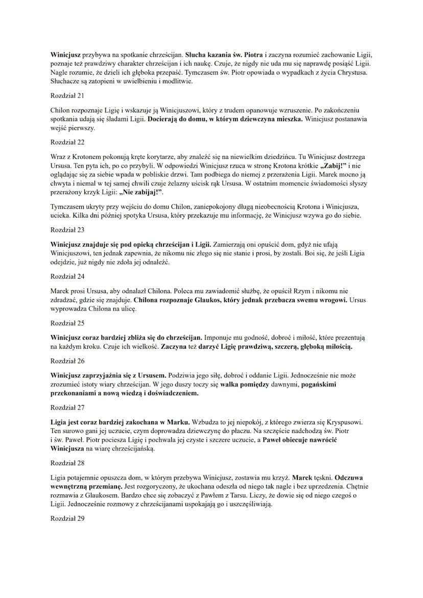 Quo Vadis Henryka Sienkiewicza to powieść historyczna opisująca prześladowania pierwszych chrześcijan
oraz rozwój ich religii.
Akcja Quo Vad