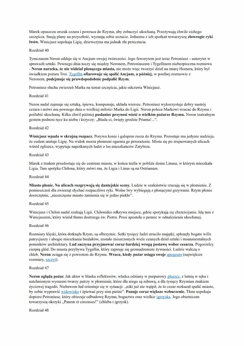 Quo Vadis Henryka Sienkiewicza to powieść historyczna opisująca prześladowania pierwszych chrześcijan
oraz rozwój ich religii.
Akcja Quo Vad