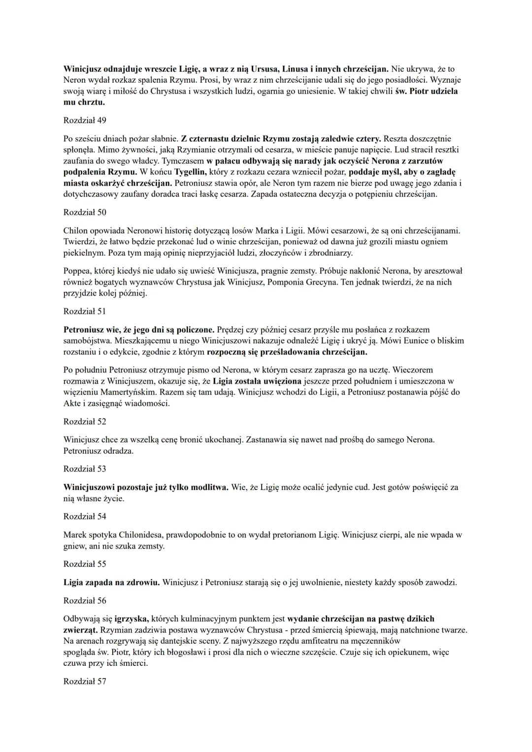 Quo Vadis Henryka Sienkiewicza to powieść historyczna opisująca prześladowania pierwszych chrześcijan
oraz rozwój ich religii.
Akcja Quo Vad