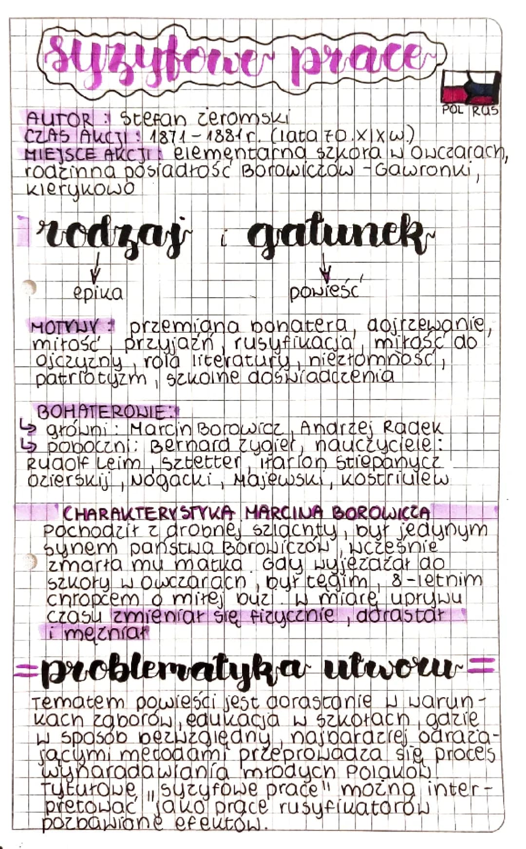 Syzyfowe prace - streszczenie, bohaterowie i plan wydarzeń