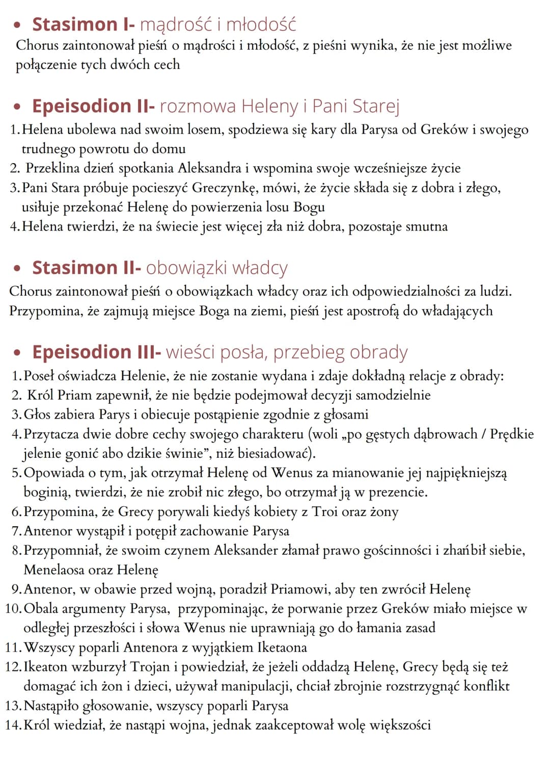 ODPRAWA POSŁÓW GRECKICH
JAN KOCHANOWSKI
hiire
Irodo
rroo
●
Bohaterowie.
Trojańczycy
Aleksander (Parys)- Syn króla Troi,
uprowadził Helenę, c