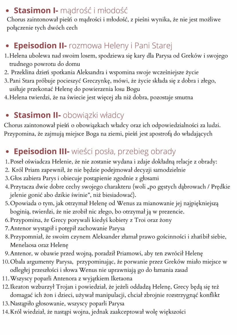 ODPRAWA POSŁÓW GRECKICH
JAN KOCHANOWSKI
hiire
Irodo
rroo
●
Bohaterowie.
Trojańczycy
Aleksander (Parys)- Syn króla Troi,
uprowadził Helenę, c