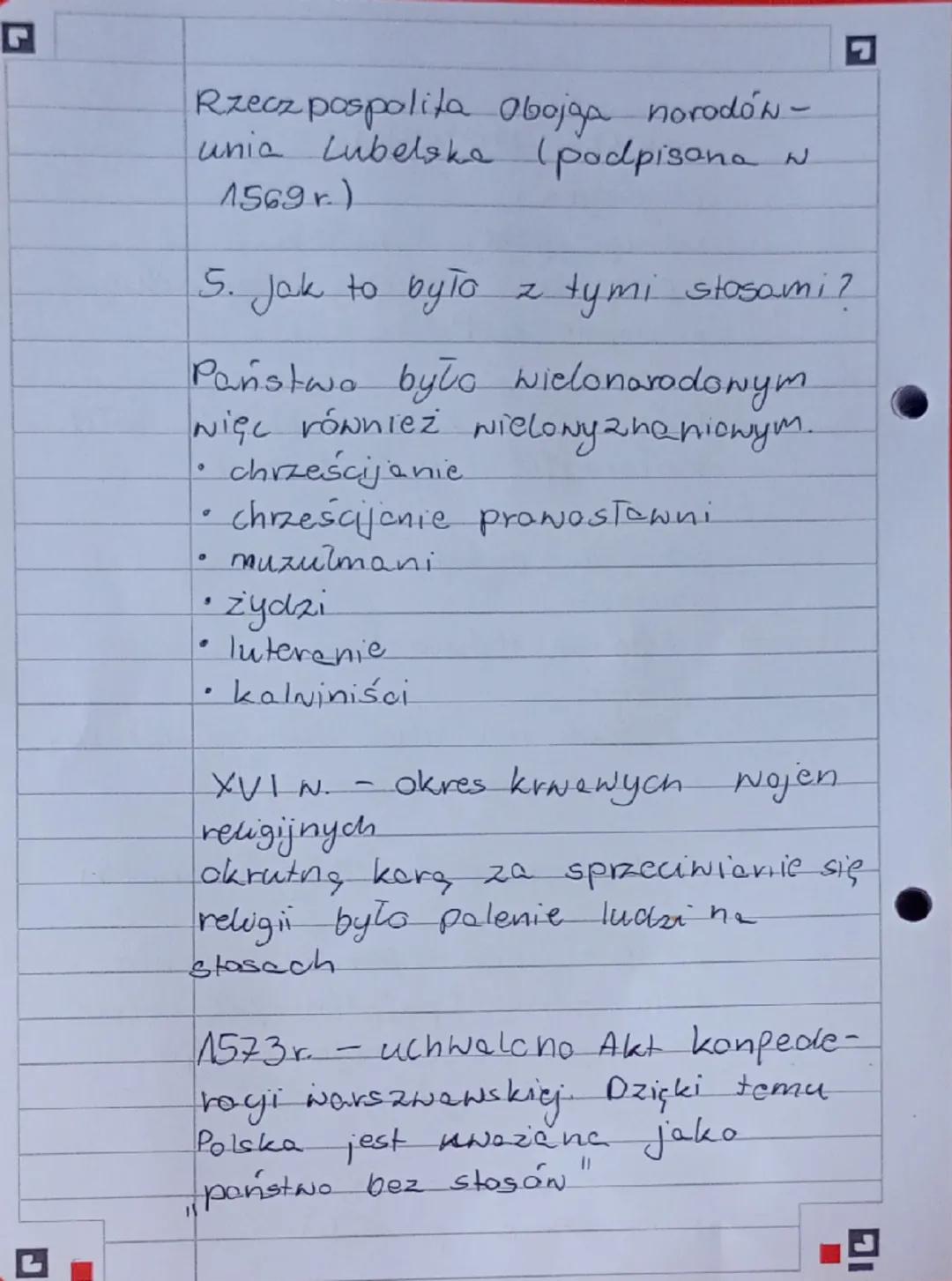 # Historic dział 11

1. Demokracja szlachecka

Szlachta - potomkowie rycerstwa, byli
zwolnieni z podatków, musieli
zaakceptować lub nie) każ