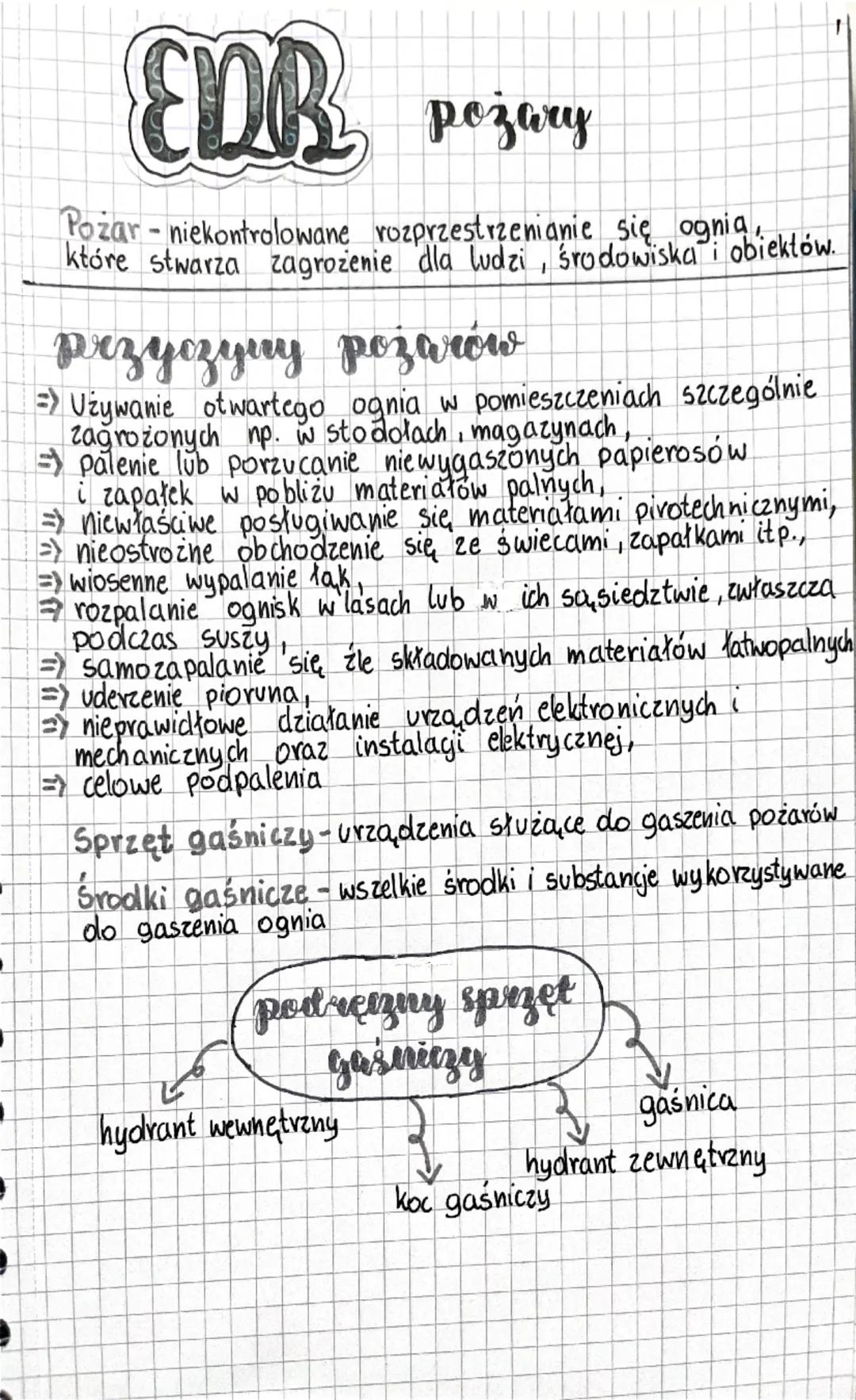 EDR
pozary
Pozar - niekontrolowane rozprzestrzenianie się ognia,
które stwarza zagrożenie dla ludzi, środowiska i obiektów.
przyczyny pożaró
