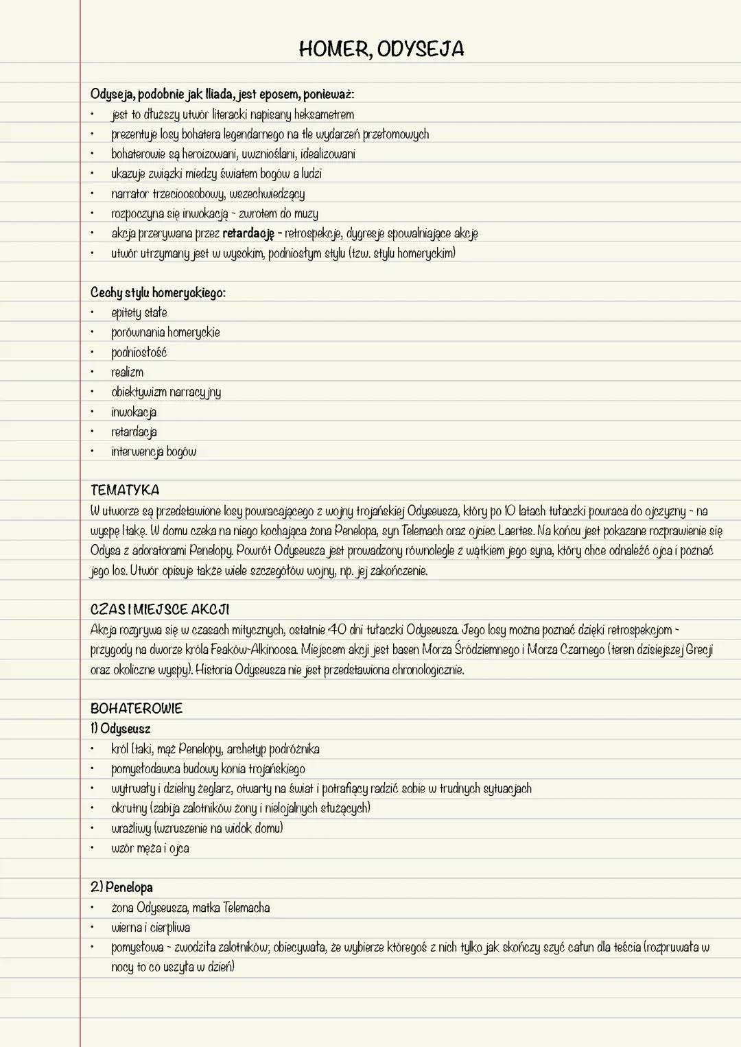 ODYSEJA - język polski STAROŻYTNOŚĆ