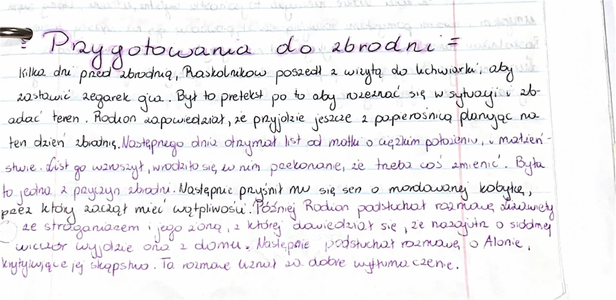 trandat.
unty
U
Przygotowania do zbrodni =
Kilka dni przed zbrodnią, Raskolnikow poszed a wizytą do kichwiark', aby
2
to
vieznać się w
i ab-