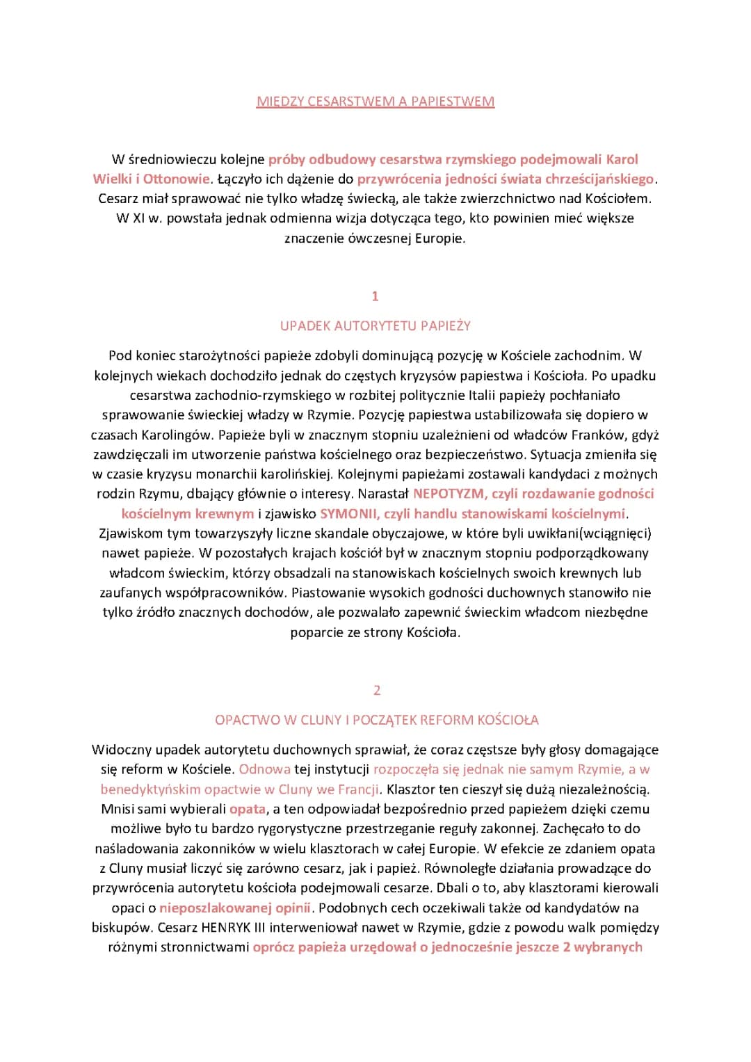 Kościół w średniowieczu: Przygodowa notatka dla piątoklasistów